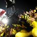 Michigan junior quarterback Denard Robinson shakes his dread locks for the camera as he celebrates in the stands with the fans after Michigan beat Notre Dame 35-31 during the first-ever night game at Michigan Stadium on Saturday. Melanie Maxwell I AnnArbor.com